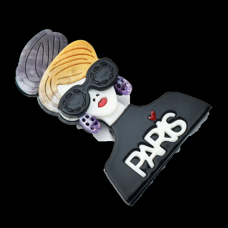 PENDRA Acrylic Modern Lady Brooch