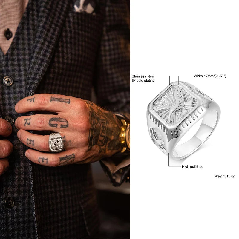 PENDRA Bald Eagle Bird Steel Ring