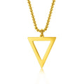 PENDRA Triangle Black Pendant Necklace