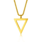 PENDRA Triangle Black Pendant Necklace
