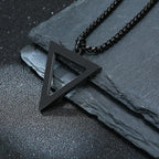 PENDRA Triangle Black Pendant Necklace