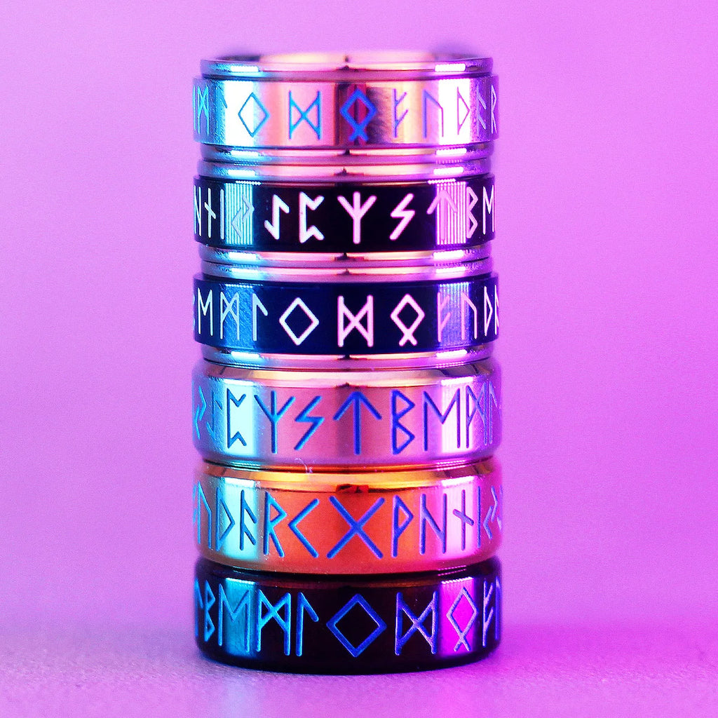 PENDRA Viking Rune Spin Ring