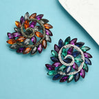 PENDRA Floraspark Big Crystal Flower Brooch