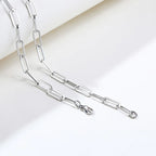 PENDRA Paper Clip Rectangle Pendant Necklace