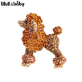 PENDRA Poodleglow 2-Color Rhinestone Poodle Dog Brooch
