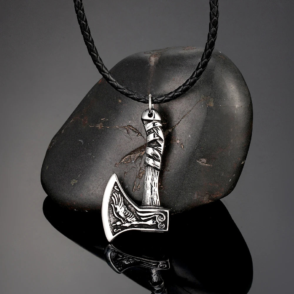 PENDRA Wolf Rune Leather Necklace