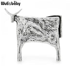 PENDRA Heritage Cattle Vintage Metal Brooch