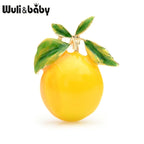 PENDRA Lemonelle Enamel Yellow Lemon Brooch