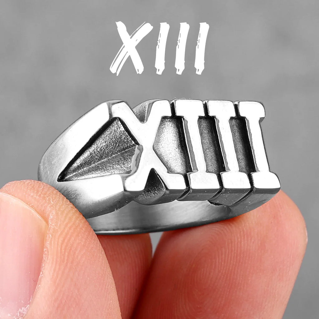 PENDRA Roman Numeral Punk Ring