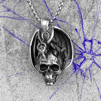 PENDRA Demon Dragon Skull Steel Necklace