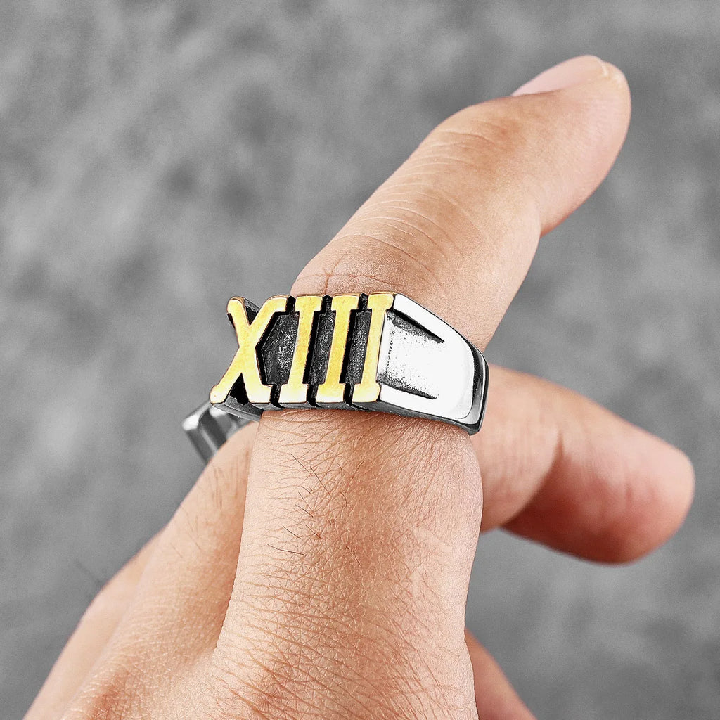 PENDRA Roman Numeral Punk Ring
