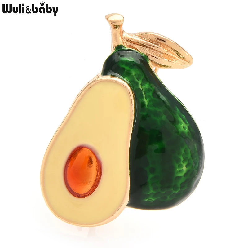 PENDRA Avocara Enamel Avocado Brooch
