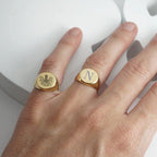 PENDRA Personalized Initials Letter Steel Ring