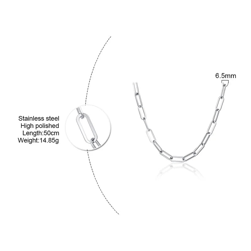 PENDRA Paper Clip Rectangle Pendant Necklace