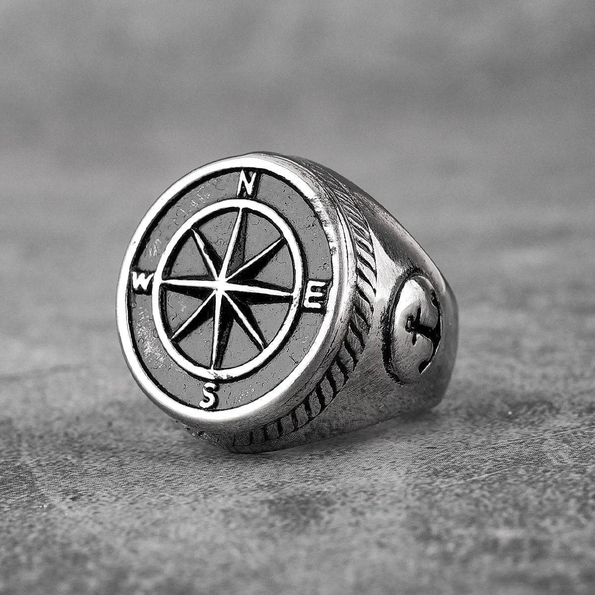 PENDRA Navigator Compass Sailor Steel Ring