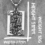 PENDRA Spade King Skull Steel Necklace