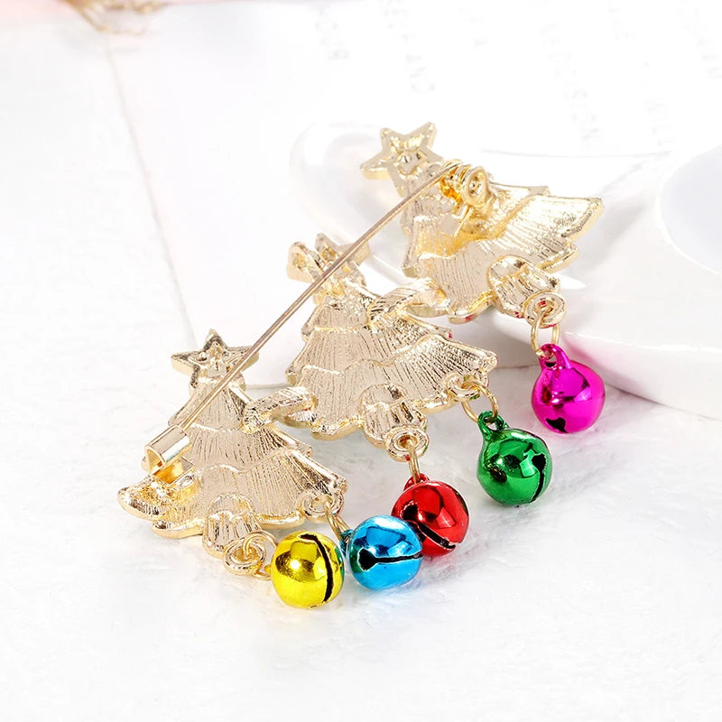 PENDRA Jingleberry Christmas Bell Tree Brooch