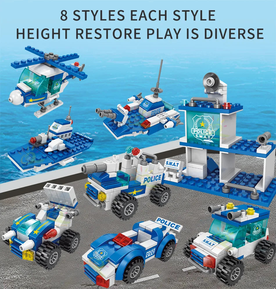 PENDRA 8in1 Police Command Building Set