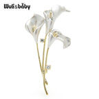 PENDRA Liliana Enamel Lily Flower Brooch