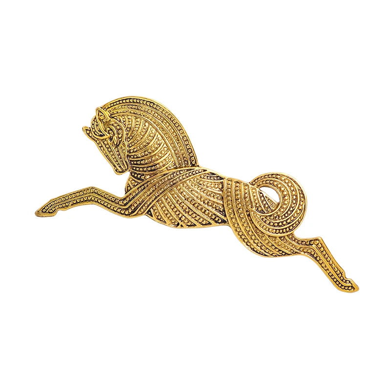 PENDRA Gallop Running Horse Metal Brooch