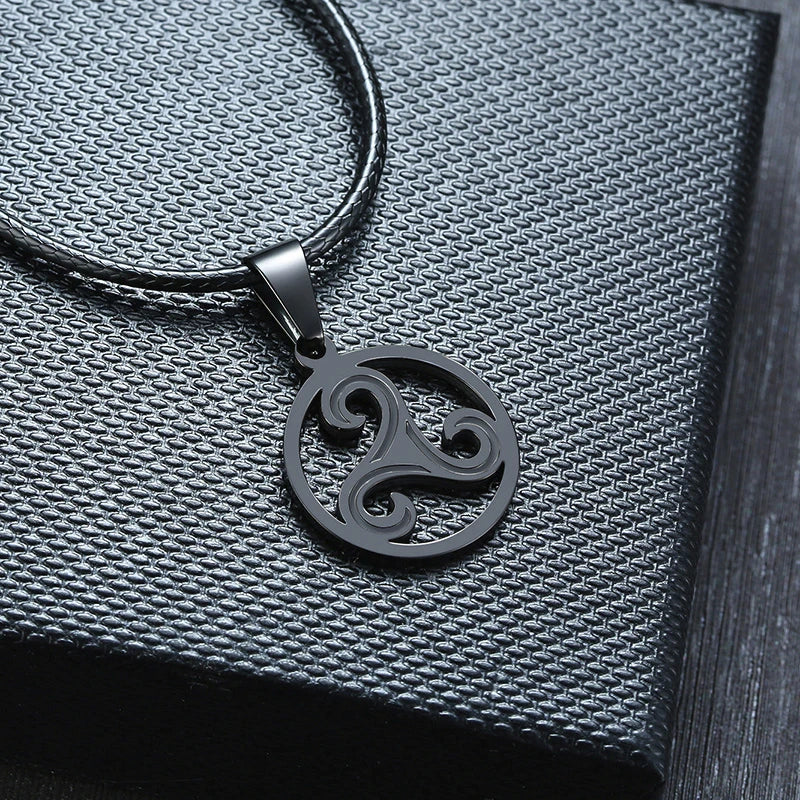 PENDRA Triskelion Spiral Triskele Pendant Necklace