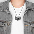 PENDRA Fallen Angel Wings Steel Necklace