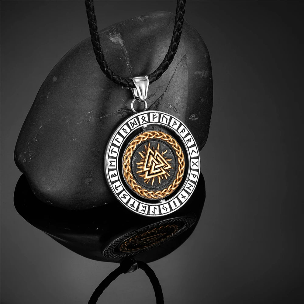 PENDRA Rune Compass Viking Necklace