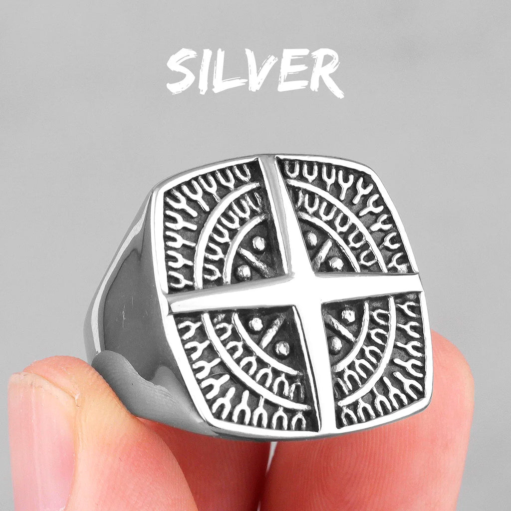 PENDRA Nordic Navigational Compass Steel Ring
