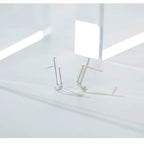 PENDRA Silver Double Layer Earrings
