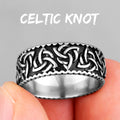 PENDRA Celtic Knot Weave Steel Ring