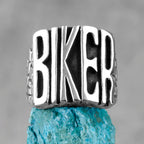 Locomotive Motorcycle Biker Letter Stainless Steel Mens Rings Punk Hip Hop for Male Boyfriend Jewelry Creativity Gift Wholesale