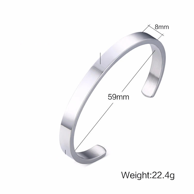 Bangle Bracelet Men, Cuff Bracelets, Stainless Steel Bracelet, Dainty Brazalets, Minimalist Bracelet Jewelry, Cuffs Bangles