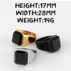 PENDRA Rhinestone Boyfriend Biker Steel Ring