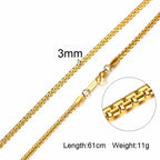PENDRA Snake Cuban Wheat Chain Necklace