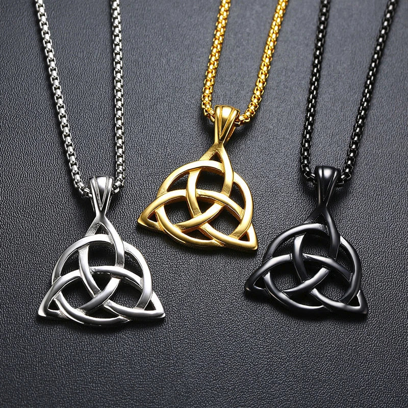 PENDRA Triquetra Knot Pendant Necklace