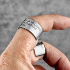 PENDRA Letter Open Boyfriend Steel Ring