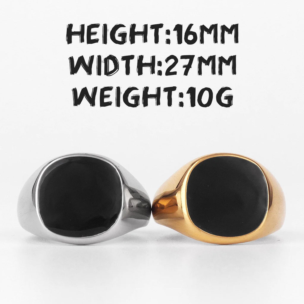 PENDRA Oval Golden Boyfriend Steel Ring