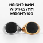 PENDRA Oval Golden Boyfriend Steel Ring