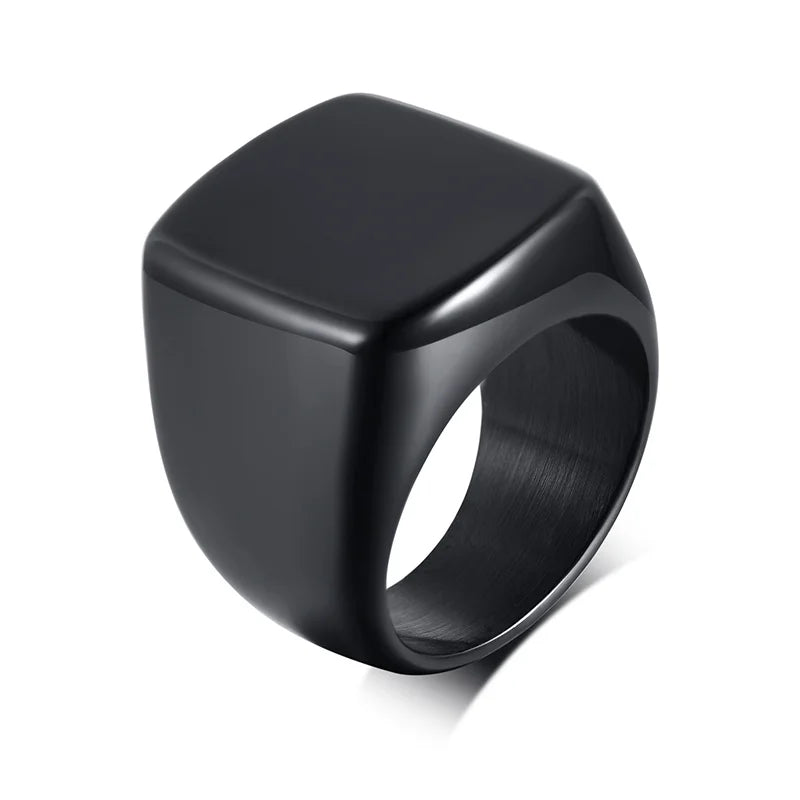 Cremation Ring, Black Urn Signet Rings, Ashes Holder Urn Ring, Keepsake Memorial Jewelry