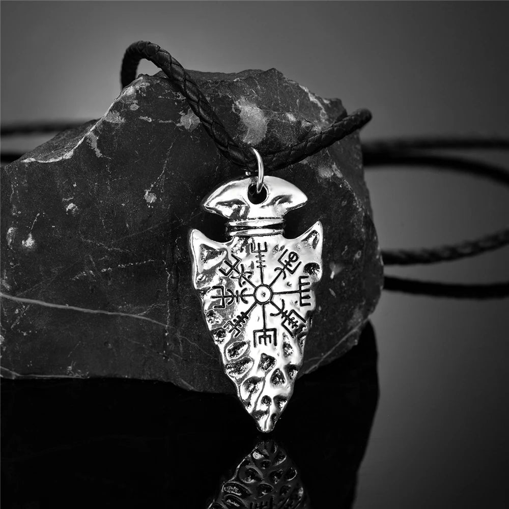 PENDRA Leather Compass Necklace