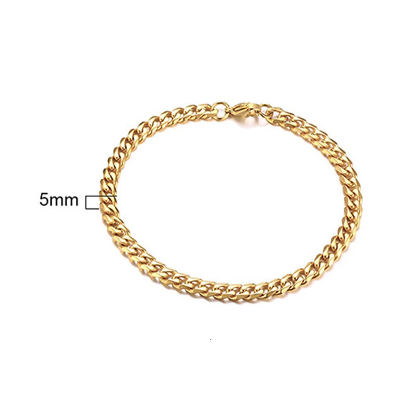 PENDRA Cuban Curb Thin Bracelet