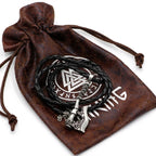 PENDRA Wolf Norse Leather Pendant