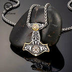 PENDRA Wolf Gold Compass Necklace