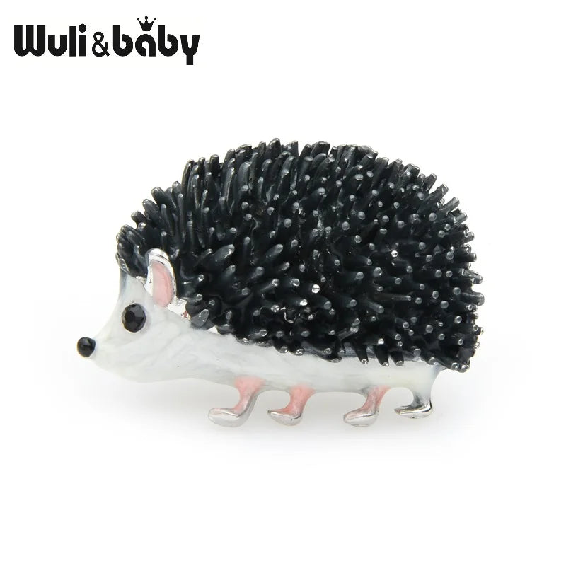 PENDRA Shadow Hedgehog Black Enamel Brooch