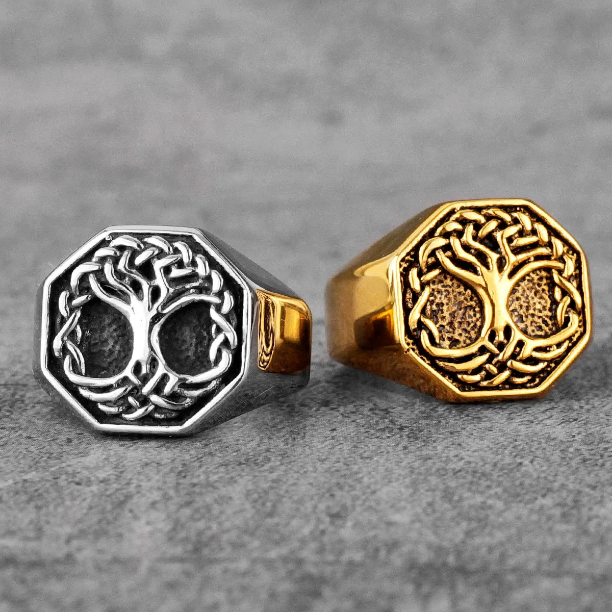 PENDRA Tree Life Celtics Steel Ring