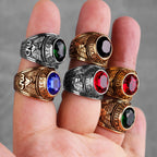 PENDRA Rhinestone United States Punk Ring