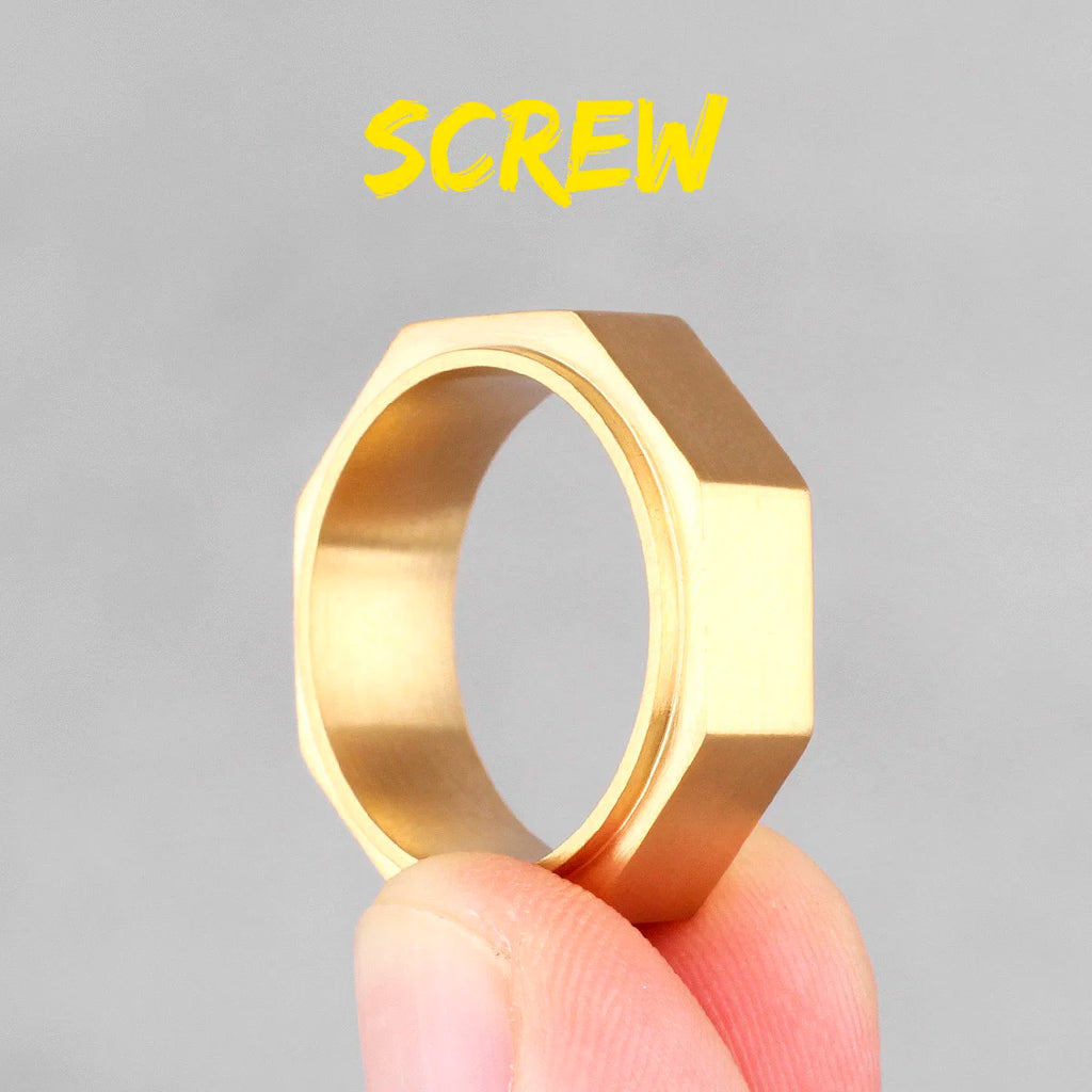 PENDRA Vintag Engine Screw Steel Ring