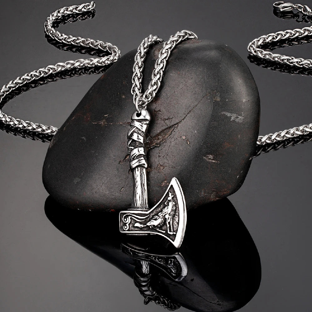 PENDRA Wolf Rune Leather Necklace