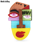 PENDRA Acrylic Creative Face Brooch