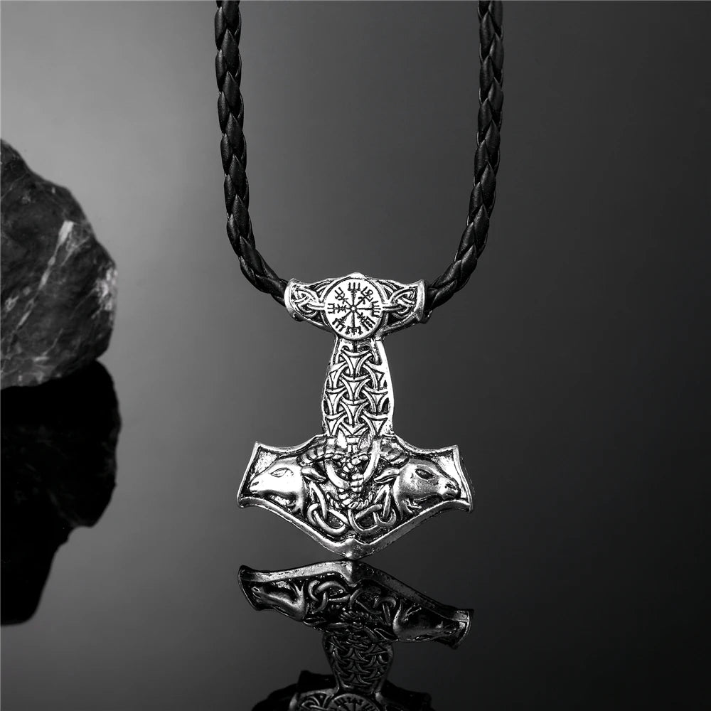 PENDRA Rune Norse Hammer Necklace